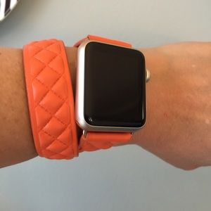 🛍ROSE GOLD Orange Apple Watch Double Wrap Band
